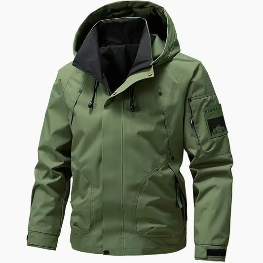 Water Resistant Hooded Jacket Polyester for Men