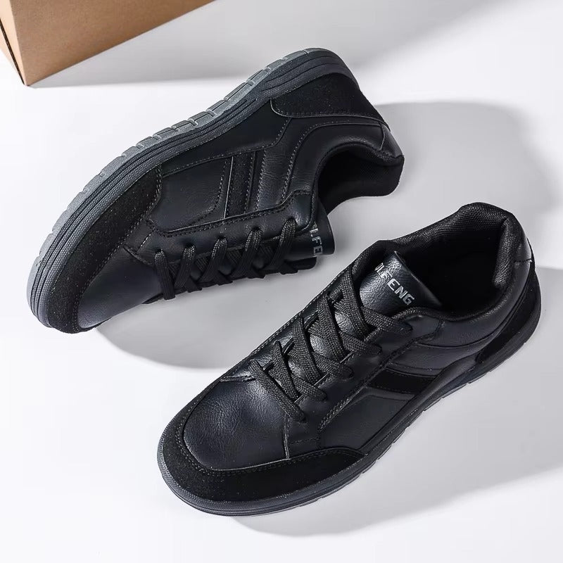 PU Synthetic Leather Sneakers with Comfort Grip Sole for Men